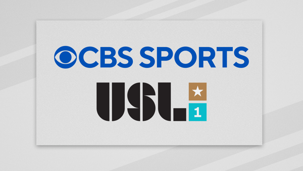 USL Championship and League One logos with CBS logo