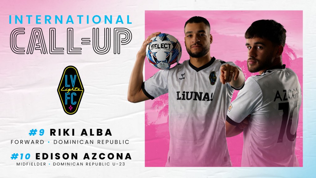Graphic featuring Riki Alba and Edison Azcona, announcing their National Team Call-ups