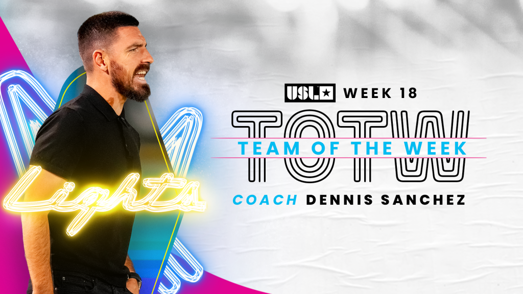 Las Vegas Lights Head Coach Dennis Sanchez Coach of the Week graphic