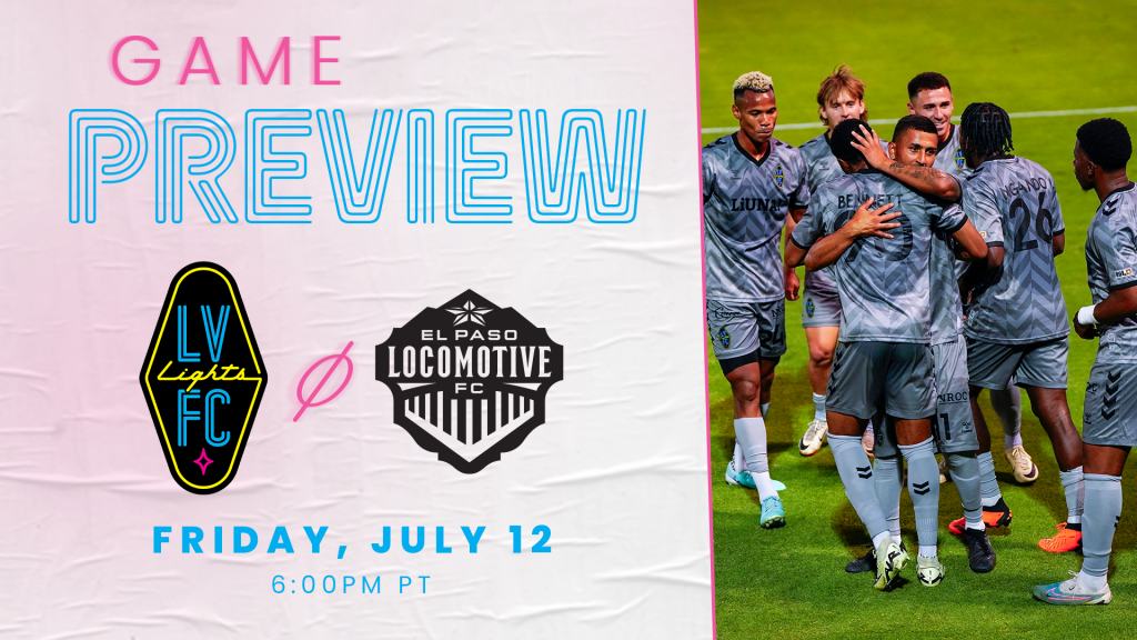 Las Vegas Lights FC Preview Image featuring the El Paso Locomotive FC crest