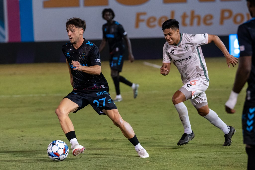 Las Vegas Lights FC midfielder Valentin Noël