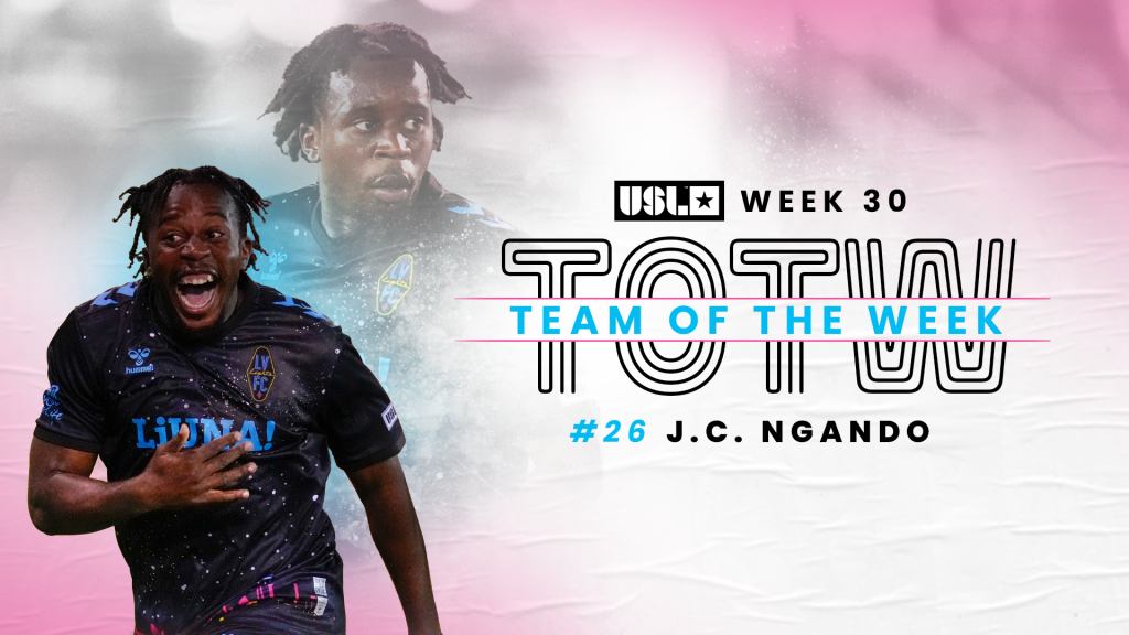 J.C. Ngando, centrocampista de Las Vegas Lights FC Equipo de la semana de la USL Championship en la 30ª semana