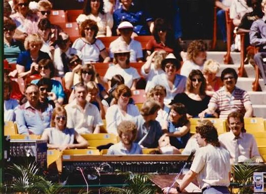Another view of the concert crowd filling the stands