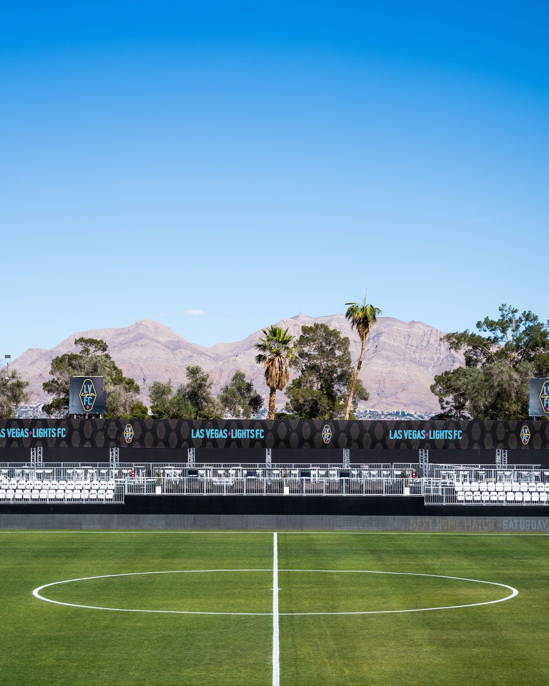 Las Vegas Lights FC match under the stadium lights at Cashman Field