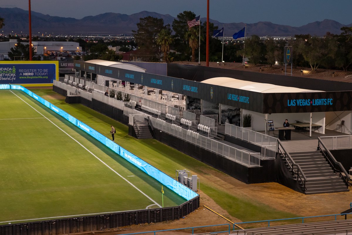 Las Vegas Lights FC premium deck seating at Cashman Field